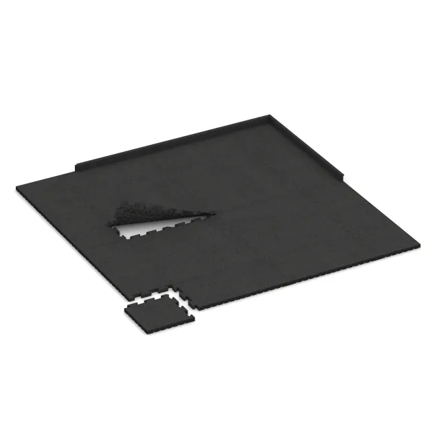 Typische Verlegung oder Einbausituation für den Artikel 5163 von WARCO - Kotna plošča HD, Farbton Antracit in der Abmessung 485 x 485 x 40 mm.