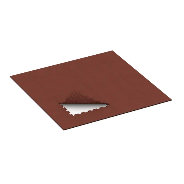Typische Verlegung oder Einbausituation für den Artikel 3960 von WARCO - Športna talna obloga za pse HD, Farbton Opečno rdeča in der Abmessung 1000 x 1000 x 18 mm.