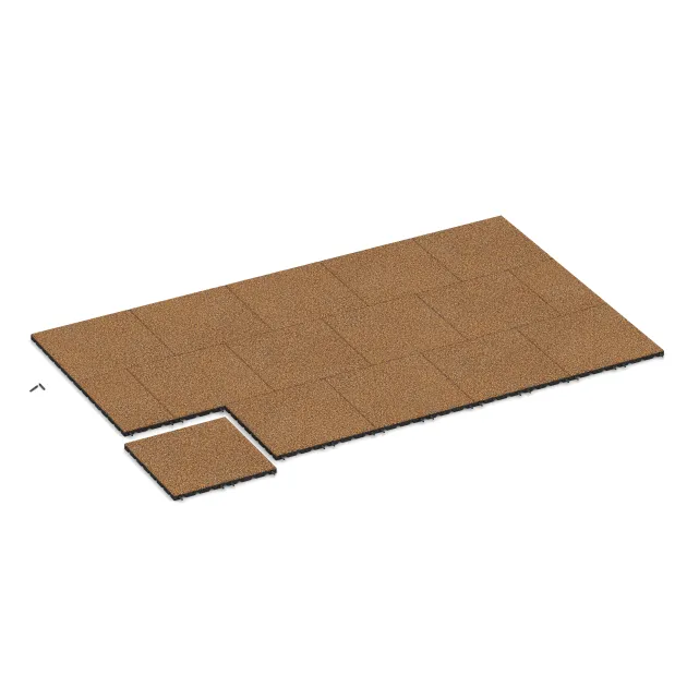 Typische Verlegung oder Einbausituation für den Artikel 5481 von WARCO - Talna plošča za teraso 3 cm, Farbton Terra Cotta in der Abmessung 500 x 500 x 30 mm.