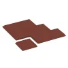 Typische Verlegung oder Einbausituation für den Artikel 0468 von WARCO - Eck-Platte (zwei Seiten abgeschrägt), Farbton Opečno rdeča in der Abmessung 500 x 500 x 40 mm.