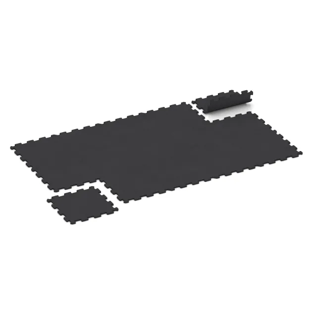 Typische Verlegung oder Einbausituation für den Artikel 1003 von WARCO - Fitnes Podlaga Kompakt, Farbton Matna antracitna in der Abmessung 485 x 485 x 16 mm | 0,235 m².