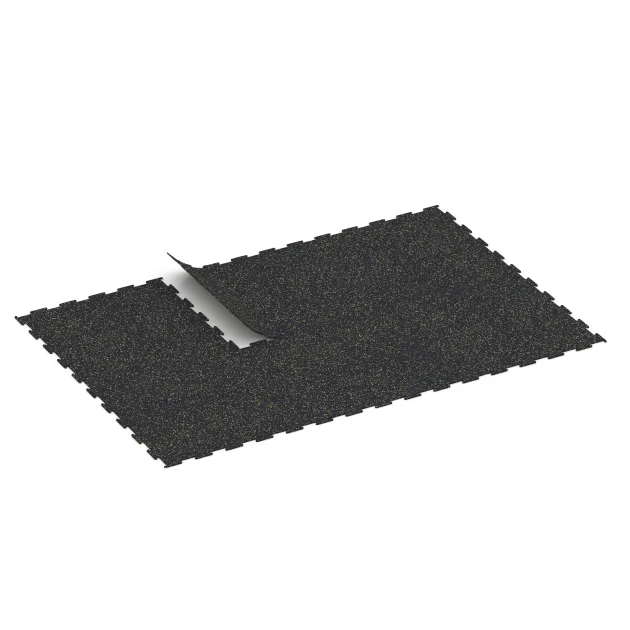 Typische Verlegung oder Einbausituation für den Artikel 6454 von WARCO - Fitnes talna obloga Kompakt, Farbton Lehko rumeno posipana in der Abmessung 100 × 100 × 0,8 cm.