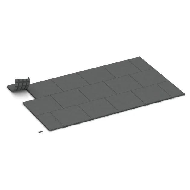 Typische Verlegung oder Einbausituation für den Artikel 0382 von WARCO - halbe Platte, Farbton Lupkovosiva in der Abmessung 500 x 250 x 30 mm.