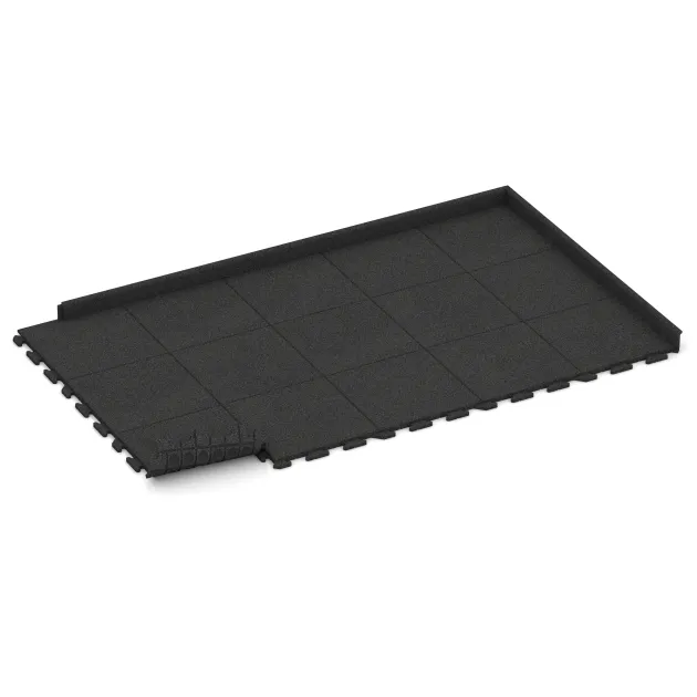 Typische Verlegung oder Einbausituation für den Artikel 1253 von WARCO - Gehwegplatte, Farbton Antracit in der Abmessung 500 x 500 x 30 mm.