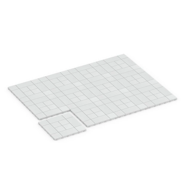 Typische Verlegung oder Einbausituation für den Artikel 6235 von WARCO - Panelni vzorec – Terasne plošče, Farbton Kreda in der Abmessung 38,5 x 38,5 x 2 cm.