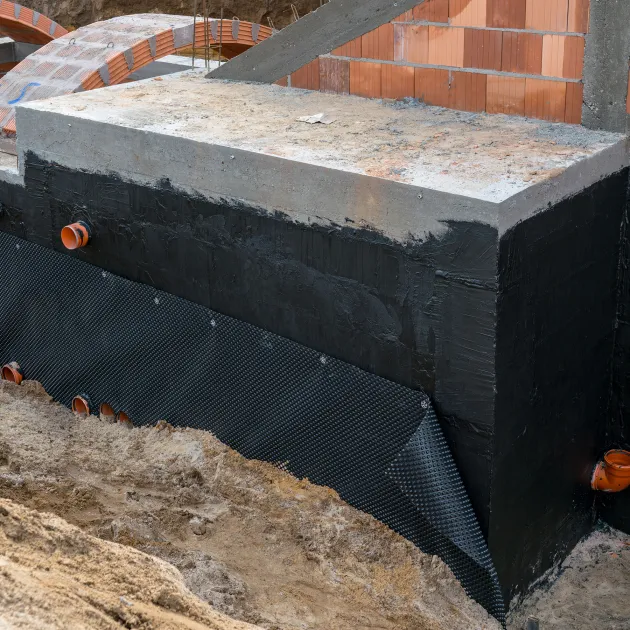 Typische Verlegung oder Einbausituation für den Artikel 0017 von WARCO - ALLESDICHT – Gumijasti premaz iz vedra, Farbton Črna in der Abmessung 25 kg | 7,6 m².
