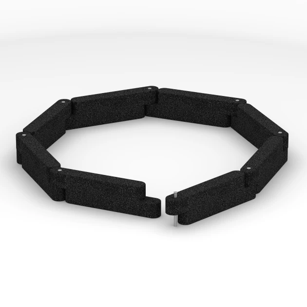 Typische Verlegung oder Einbausituation für den Artikel 6639 von WARCO - Gumijasti robnik, Farbton Antracit in der Abmessung 100 x 15 x 30 cm.