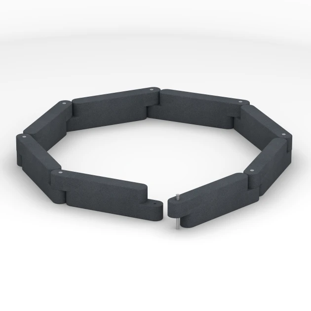 Typische Verlegung oder Einbausituation für den Artikel 6642 von WARCO - Gumijasti robnik, Farbton Skrilavosiva in der Abmessung 100 x 15 x 30 cm.