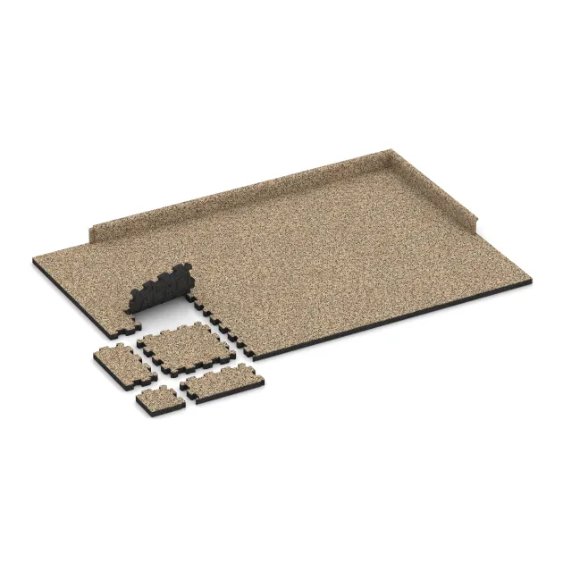Typische Verlegung oder Einbausituation für den Artikel 6108 von WARCO - Ploščica rob bazena brez fug, Farbton Travertin in der Abmessung 306 x 306 x 30 mm.