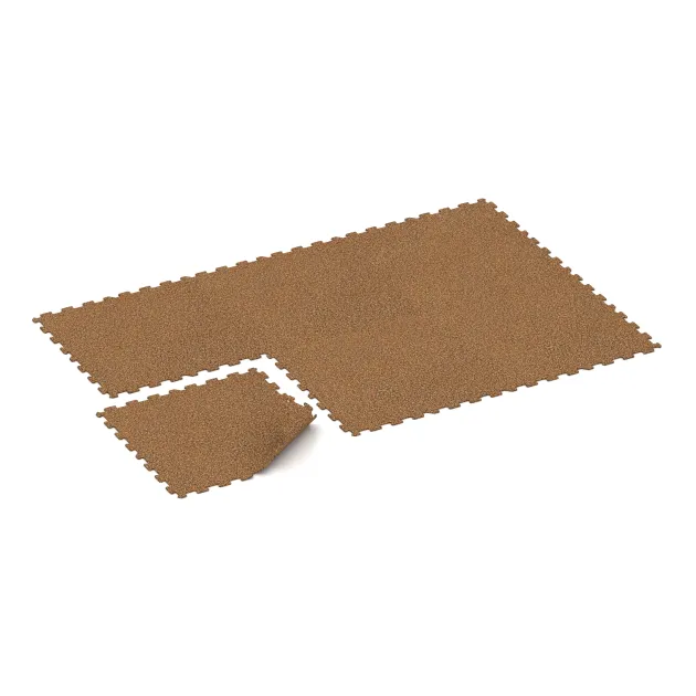 Typische Verlegung oder Einbausituation für den Artikel 1023 von WARCO - Fitnes Podlaga Kompakt, Farbton Terra Cotta in der Abmessung 970 x 970 x 8 mm | 0,94 m.