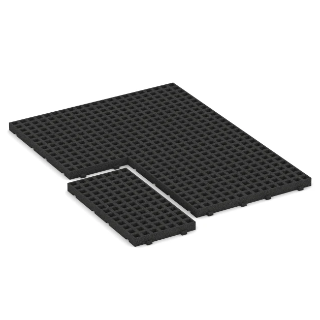 Typische Verlegung oder Einbausituation für den Artikel 6114 von WARCO - Gumijasta zatravitvena plošča za igrišča, Farbton Antracit in der Abmessung 100 × 50 × 6,5 cm.