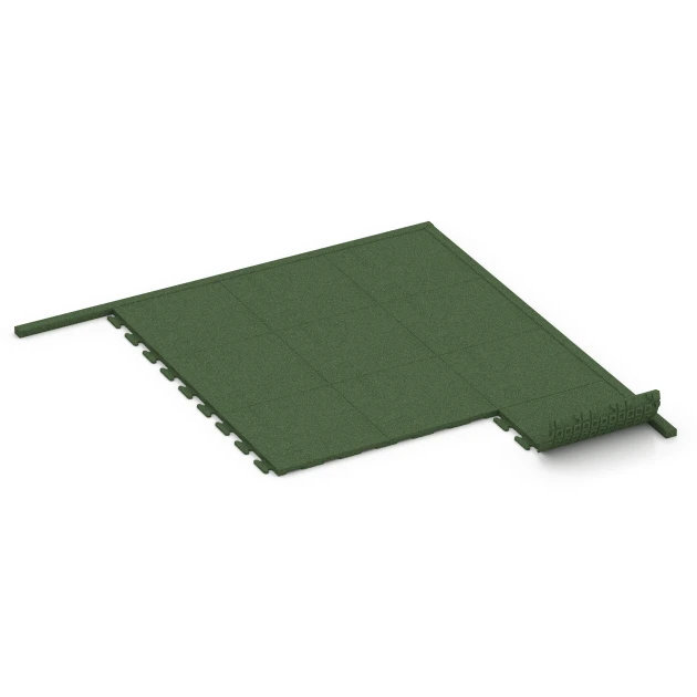 Typische Verlegung oder Einbausituation für den Artikel 3786 von WARCO - Elastični gumijasti robnik, Farbton Travnato zelena in der Abmessung 100 × 5 × 25 cm.