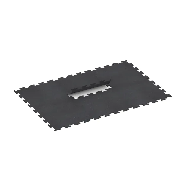 Typische Verlegung oder Einbausituation für den Artikel 3753 von WARCO - Fitnes podlaga Fitness Performance Elite, Farbton Rahlo rdeče posuto in der Abmessung 1000 x 1000 x 10 mm.