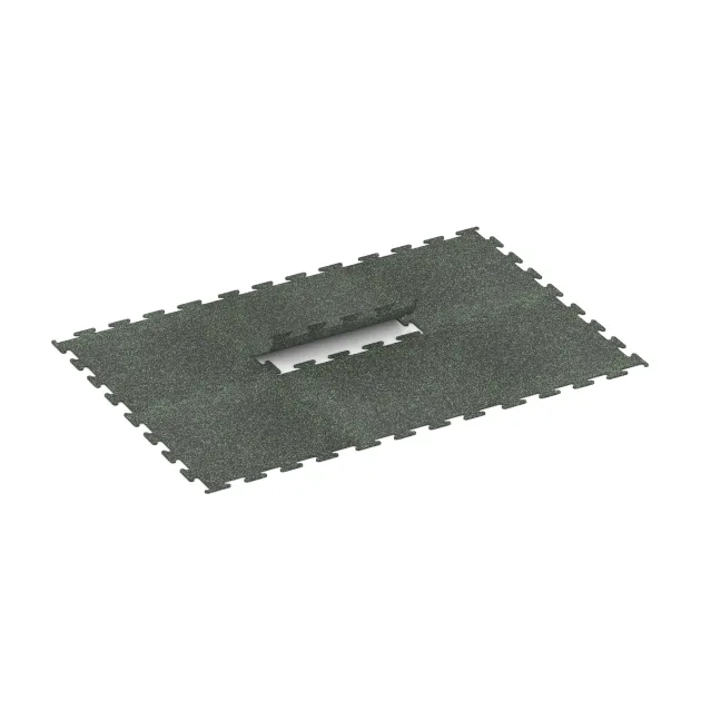 Typische Verlegung oder Einbausituation für den Artikel 3755 von WARCO - Fitnes podlaga Fitness Performance Elite, Farbton Lekko zeleni posipani in der Abmessung 1000 x 1000 x 10 mm.