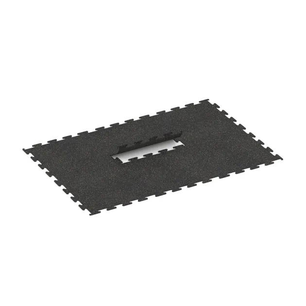 Typische Verlegung oder Einbausituation für den Artikel 3752 von WARCO - Fitnes podlaga Fitness Performance Elite, Farbton Lehko rumeno posipana in der Abmessung 1000 x 1000 x 10 mm.