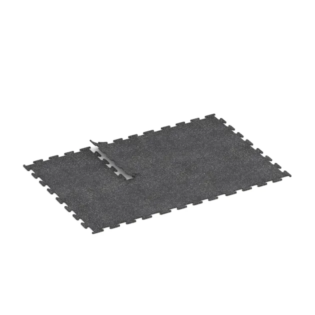 Typische Verlegung oder Einbausituation für den Artikel 3777 von WARCO - Fitnes podlaga Fitness Performance Elite, Farbton Rahlo sivo posuto in der Abmessung 1000 x 1000 x 15 mm.