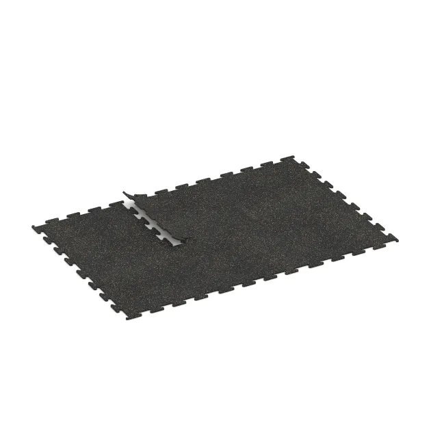 Typische Verlegung oder Einbausituation für den Artikel 3756 von WARCO - Fitnes podlaga Fitness Performance Elite, Farbton Lehko rumeno posipana in der Abmessung 1000 x 1000 x 15 mm.