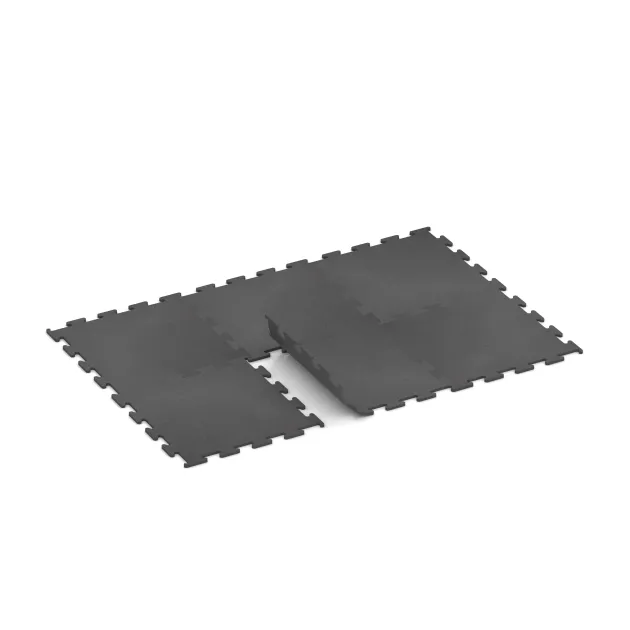 Typische Verlegung oder Einbausituation für den Artikel 3748 von WARCO - Fitnes podlaga Fitness Performance Elite, Farbton Antracit in der Abmessung 1000 x 1000 x 20 mm.