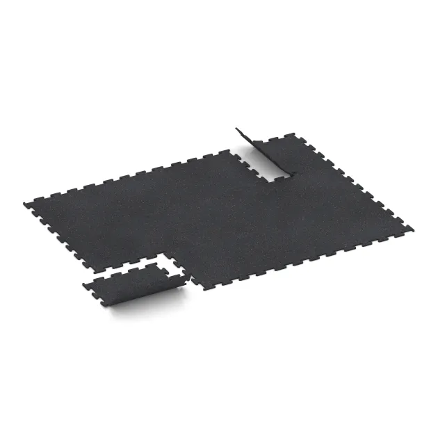 Typische Verlegung oder Einbausituation für den Artikel 3765 von WARCO - Fitnes podlaga Fitness Performance Elite, Farbton Rahlo rdeče posuto in der Abmessung 500 x 500 x 10 mm.