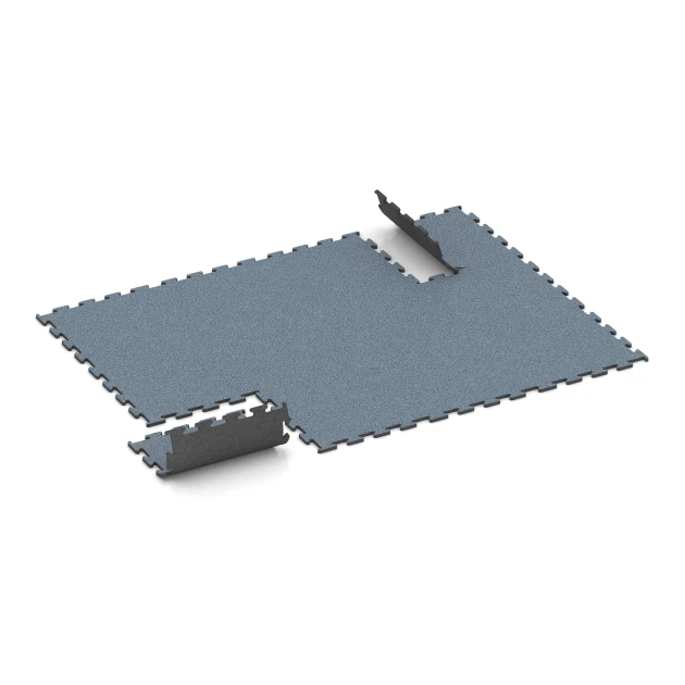 Typische Verlegung oder Einbausituation für den Artikel 6166 von WARCO - Fitness Performance Elite talna obloga za vadbo, Farbton Patinirano srebro in der Abmessung 50 x 50 x 1,5 cm | 0,25 m².