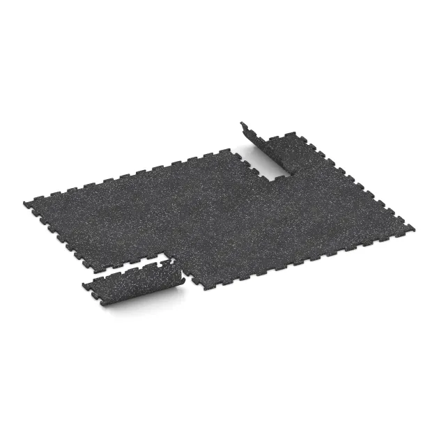 Typische Verlegung oder Einbausituation für den Artikel 3780 von WARCO - Fitnes podlaga Fitness Performance Elite, Farbton Rahlo sivo posuto in der Abmessung 500 x 500 x 15 mm.