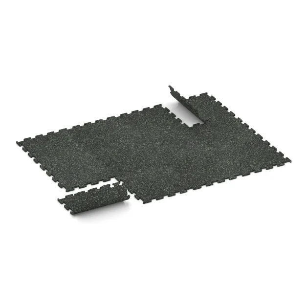 Typische Verlegung oder Einbausituation für den Artikel 3771 von WARCO - Fitnes podlaga Fitness Performance Elite, Farbton Lekko zeleni posipani in der Abmessung 500 x 500 x 15 mm.