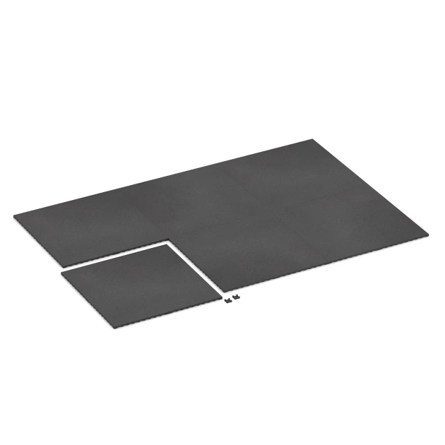 Typische Verlegung oder Einbausituation für den Artikel 3783 von WARCO - Fitnes podlaga Fitness Performance Impact, Farbton Antracit in der Abmessung 100 × 100 × 2 cm.