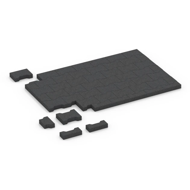 Typische Verlegung oder Einbausituation für den Artikel 7068 von WARCO - Tlakovec, Farbton Antracit in der Abmessung 20 x 16,5 x 4,5 cm | 0,0278 m².