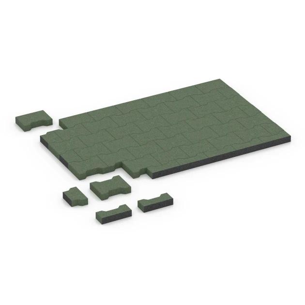 Typische Verlegung oder Einbausituation für den Artikel 7070 von WARCO - Tlakovec, Farbton Travnato zelena in der Abmessung 20 x 16,5 x 4,5 cm | 0,0278 m².