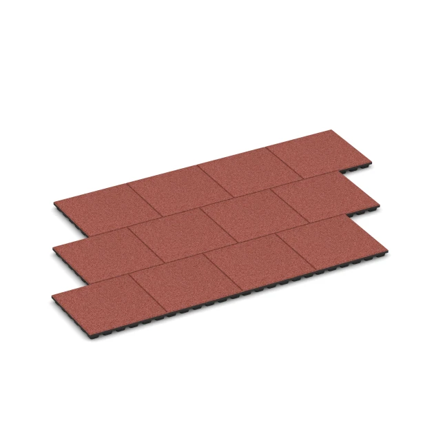 Typische Verlegung oder Einbausituation für den Artikel 6136 von WARCO - Gumijasta varnostna plošča – 170 cm, Farbton Paradižnikovo rdeča in der Abmessung 50 x 50 x 4,8 cm.