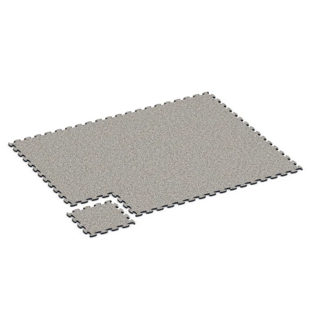 Typische Verlegung oder Einbausituation für den Artikel 6860 von WARCO - Fitnes talna obloga Max, Farbton Sivi granit in der Abmessung 44,6 x 44,6 x 1,8 cm.