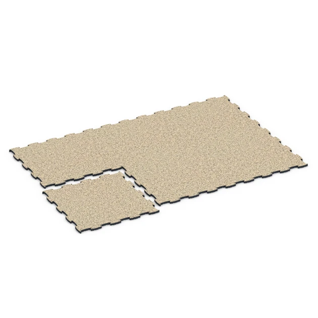 Typische Verlegung oder Einbausituation für den Artikel 6856 von WARCO - Fitness Active talna obloga, Farbton Travertin in der Abmessung 97,1 x 97,1 x 2,8 cm.