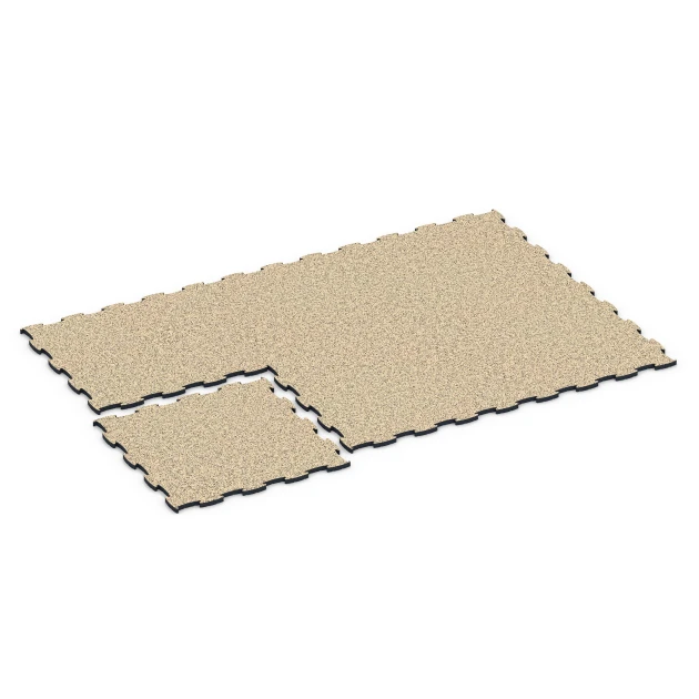Typische Verlegung oder Einbausituation für den Artikel 6892 von WARCO - Fitnes talna obloga Max, Farbton Travertin in der Abmessung 97,1 x 97,1 x 2,8 cm.