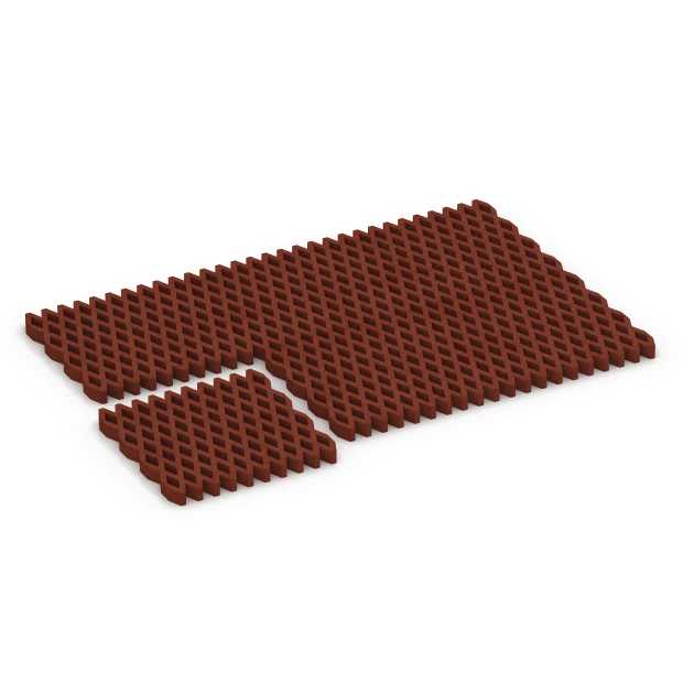 Typische Verlegung oder Einbausituation für den Artikel 7013 von WARCO - Varnostna travna rešetka, Farbton Opečno rdeča in der Abmessung 100 × 100 × 8 cm.