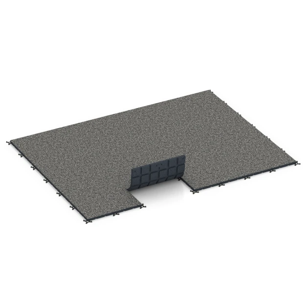 Typische Verlegung oder Einbausituation für den Artikel 7132 von WARCO - Gumijasta podloga za zunanji fitnes, Farbton Temnosivi granit in der Abmessung 60 x 60 x 3 cm | 0,36 m².