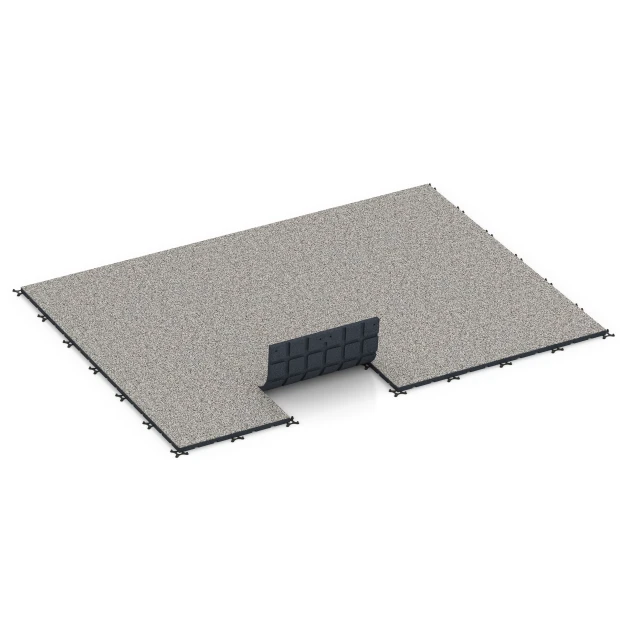 Typische Verlegung oder Einbausituation für den Artikel 7133 von WARCO - Gumijasta podloga za zunanji fitnes, Farbton Sivi granit in der Abmessung 60 x 60 x 3 cm | 0,36 m².