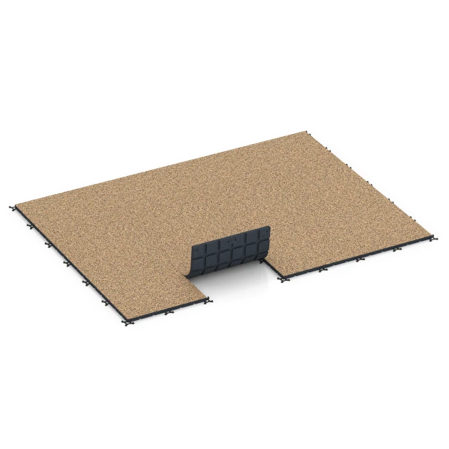 Typische Verlegung oder Einbausituation für den Artikel 7135 von WARCO - Gumijasta podloga za zunanji fitnes, Farbton Terakota in der Abmessung 60 x 60 x 3 cm | 0,36 m².