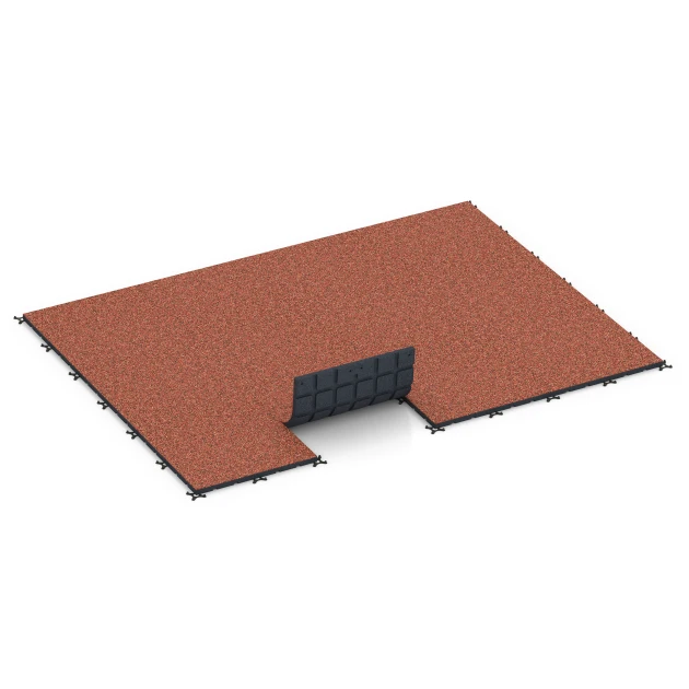 Typische Verlegung oder Einbausituation für den Artikel 7136 von WARCO - Gumijasta podloga za zunanji fitnes, Farbton Etna in der Abmessung 60 x 60 x 3 cm | 0,36 m².