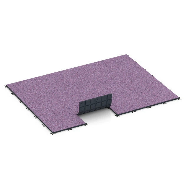 Typische Verlegung oder Einbausituation für den Artikel 7137 von WARCO - Gumijasta podloga za zunanji fitnes, Farbton Lavanda in der Abmessung 60 x 60 x 3 cm | 0,36 m².