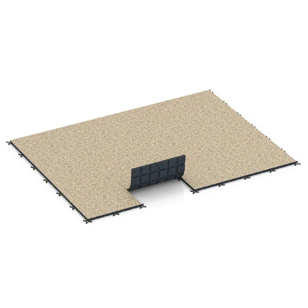 Typische Verlegung oder Einbausituation für den Artikel 7138 von WARCO - Gumijasta podloga za zunanji fitnes, Farbton Travertin in der Abmessung 60 x 60 x 3 cm | 0,36 m².