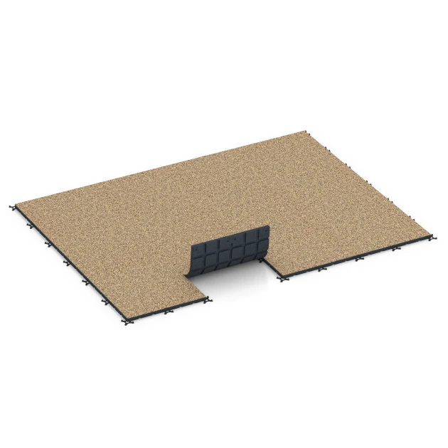 Typische Verlegung oder Einbausituation für den Artikel 7140 von WARCO - Gumijasta podloga za zunanji fitnes, Farbton Ratan in der Abmessung 60 x 60 x 3 cm | 0,36 m².