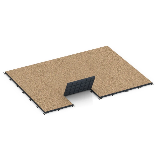 Typische Verlegung oder Einbausituation für den Artikel 7144 von WARCO - Gumijasta podloga za zunanji fitnes, Farbton Terakota in der Abmessung 60 x 60 x 4 cm | 0,36 m².
