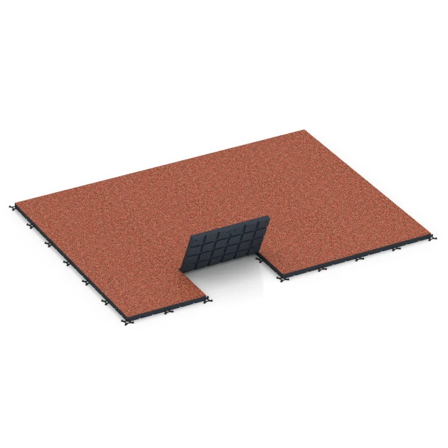 Typische Verlegung oder Einbausituation für den Artikel 7145 von WARCO - Gumijasta podloga za zunanji fitnes, Farbton Etna in der Abmessung 60 x 60 x 4 cm | 0,36 m².