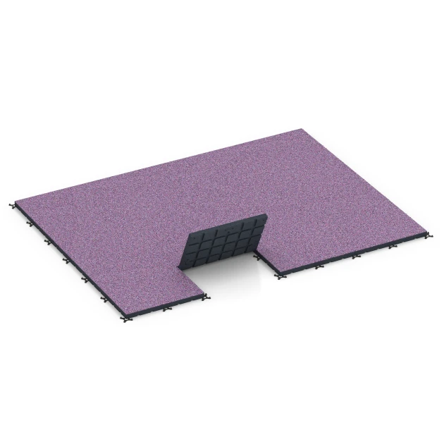 Typische Verlegung oder Einbausituation für den Artikel 7146 von WARCO - Gumijasta podloga za zunanji fitnes, Farbton Lavanda in der Abmessung 60 x 60 x 4 cm | 0,36 m².