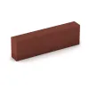 Foto der hinteren Seite vom unsymmetrischen WARCO-Formteil 2597: Gummi-Bordstein (Blockstufe), Design Opečno rdeča, Maße 1000 x 300 x 150 mm.
