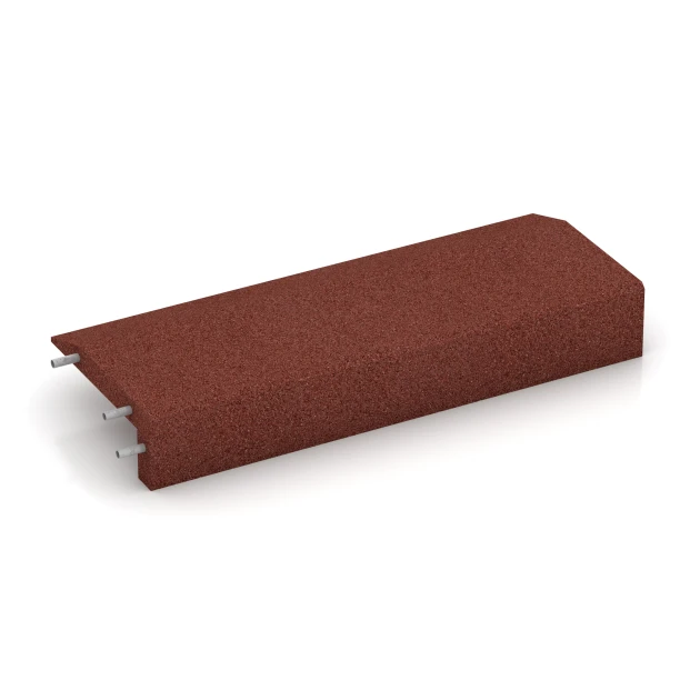Foto der hinteren Seite vom unsymmetrischen WARCO-Formteil 2606: Zaščitna obloga iz gume, Design Opečno rdeča, Maße 100 x 40 cm | 4,5/14,5 cm.