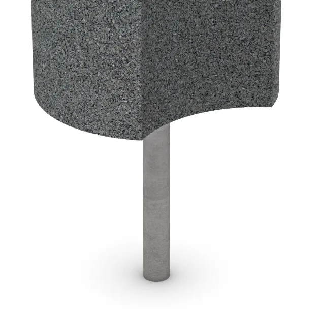 Gumijasta palisada von WARCO im Farbdesign Lupkovosiva mit den Abmessungen ø250 x 400 mm. Produktfoto von Artikel 2553 in der Aufsicht von schräg vorne.